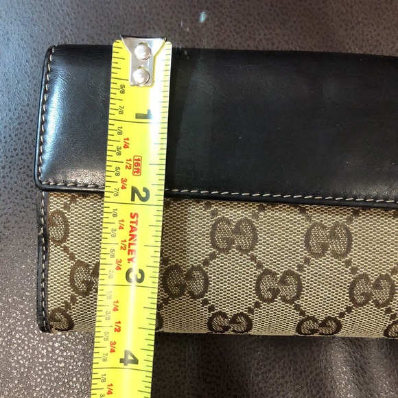 Authentic GUCCI GG Monogram Canvas Leather Heart Continental Long Wallet NWOT - Picture 12 of 17